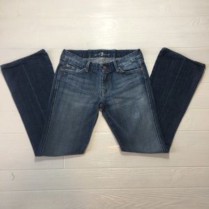 7 FAM Jeans "A Pocket" Flare Wide Leg Denim Sz 28